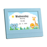 Artiss 7" Digital Day Clock Calendar Alarm LCD Children Sleep Trainer Clocks (Blue)
