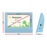Artiss 7" Digital Day Clock Calendar Alarm LCD Children Sleep Trainer Clocks (Blue)