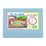 Artiss 7" Digital Day Clock Calendar Alarm LCD Children Sleep Trainer Clocks (Blue)