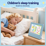 Artiss 7" Digital Day Clock Calendar Alarm LCD Children Sleep Trainer Clocks (Blue)