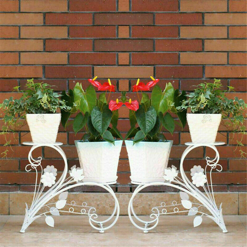 Set of 2 Plant Stand Wedding Garden Flower Shelf Rack