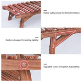 Pine Wood 3pcs Plant Stand Ladder Garden Flower Display