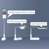 LED Portable Phone Holder Stand Wireless Remote Dimmable Selfie Fill Light Lamp White