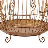 Christabelle Antique Gold Metal Art Iron Wrought Material Bird Cage Display Christmas Decor