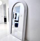 Interior Ave -Sierra Arched Step Mirror - Beach White - Large Full Length Mirror