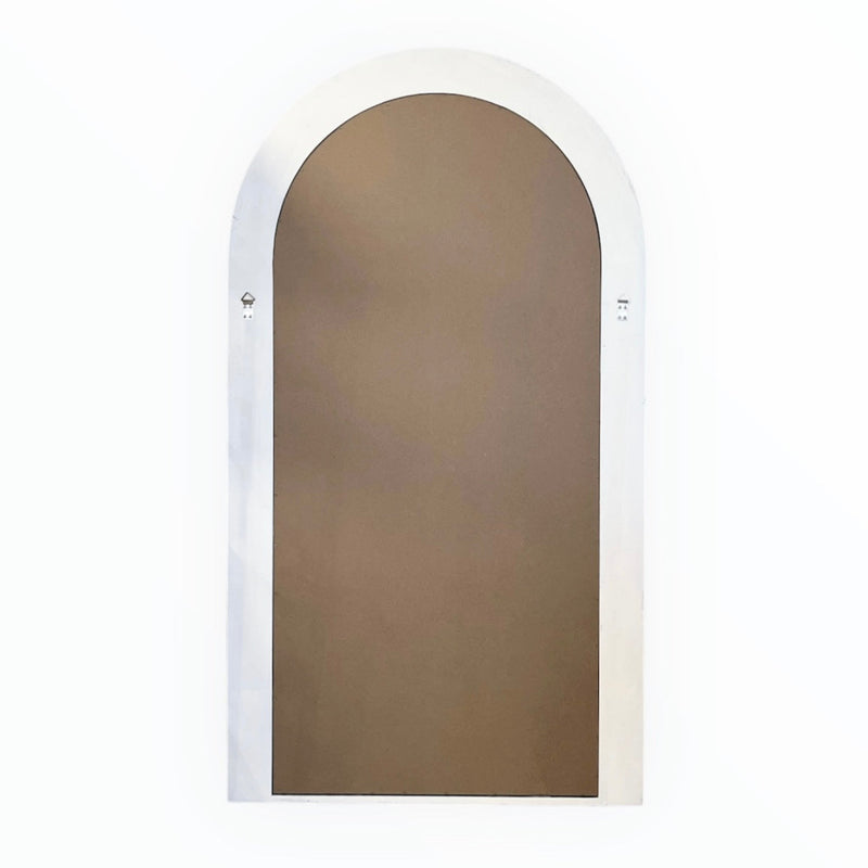Interior Ave -Sierra Arched Step Mirror - Beach White - Large Full Length Mirror