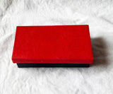 2 Red Lotus Floating Candles in Red Black Gift Box Set