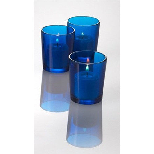 40 Pack Blue Glass Votive Tealight Candle Holders
