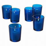 40 Pack Blue Glass Votive Tealight Candle Holders