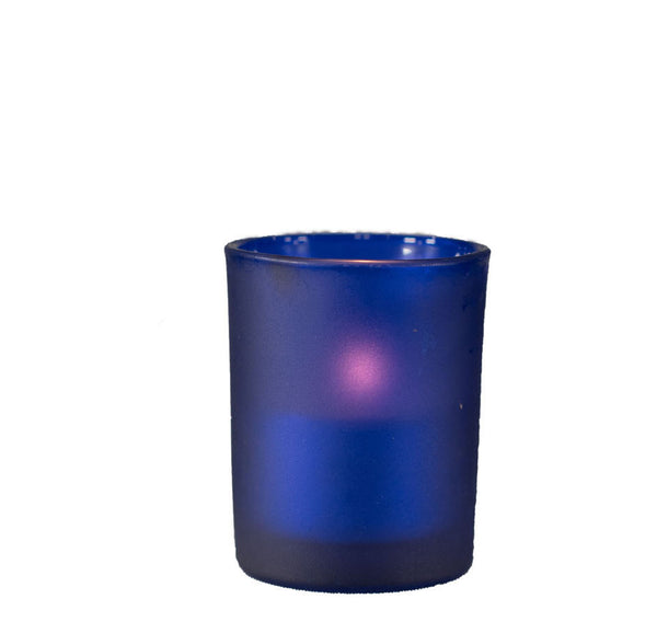 20 Pack Blue Frosted Glass Votive Tealight Candle Holders