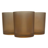 10 Pack Brown Frosted Glass Votive Tealight Candle Holders House Party Cenrepiece Xmas Wedding Decor Glass Candlestick Party Decorations Bridal Valentines Event