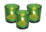 20 Pack Green Glass Votive Candle Holders
