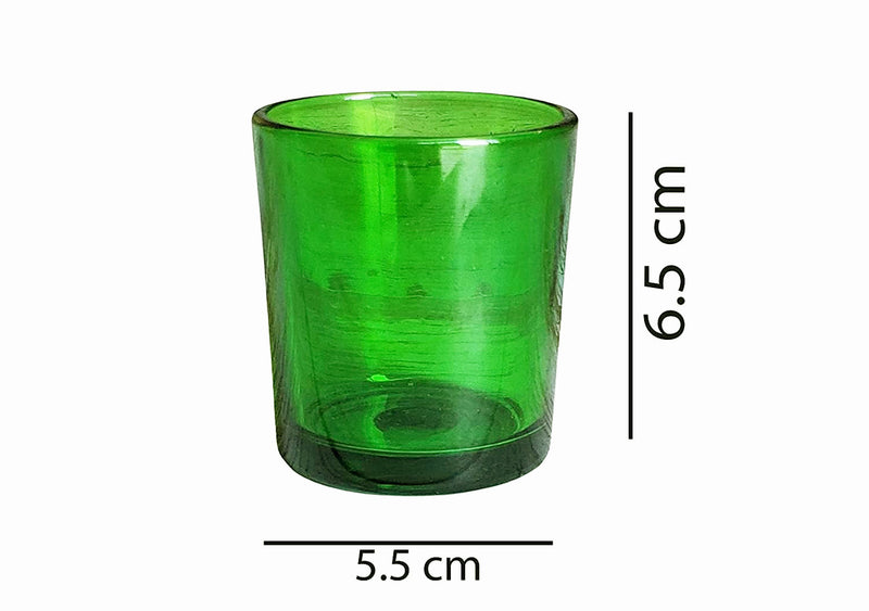 20 Pack Green Glass Votive Candle Holders