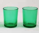 20 Pack Green Glass Votive Candle Holders