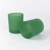40 Bulk Pack Green Frosted Glass Votive Candle Holders