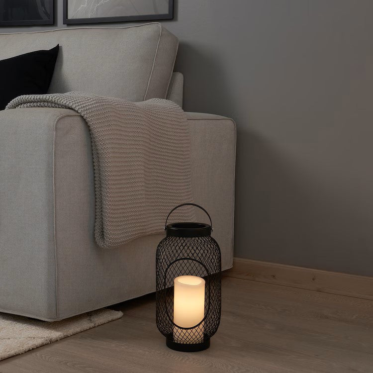 2 Pcs LED Block Pillar Candle White Flameless Safe Indoor Battery Power