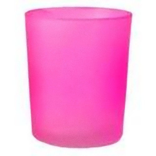 20 Pack Pink Frosted Glass Votive Tealight Candle Holders