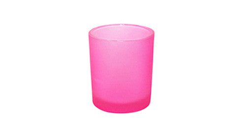20 Pack Pink Frosted Glass Votive Tealight Candle Holders