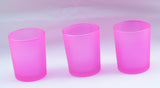 20 Pack Pink Frosted Glass Votive Tealight Candle Holders