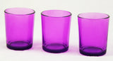 10 Pack Purple Glass Votive Tealight Candle Holders House Party Centerpiece Xmas Wedding Decor Glass Candlestick Party Decorations Bridal Valentines Event