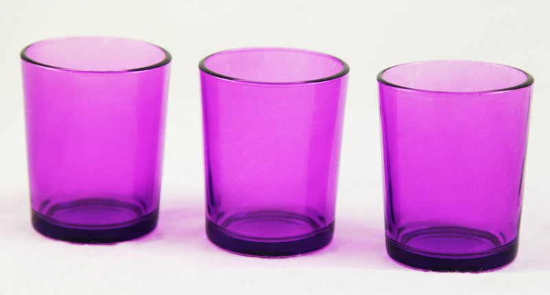 20 Pack Purple Glass Votive Tealight Candle Holders