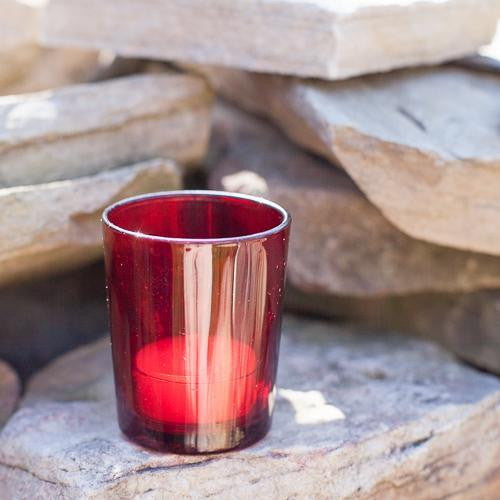 40 Pack Red Glass Votive Tealight Candle Holders