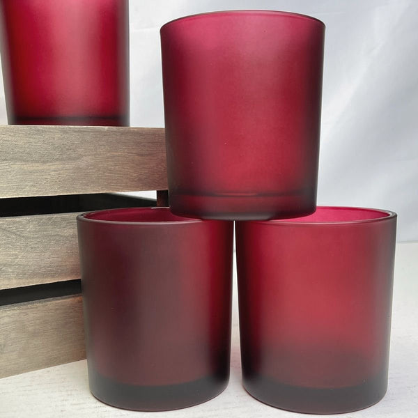 40 Pack Red Frosted Glass Votive Tealight Candle Holders