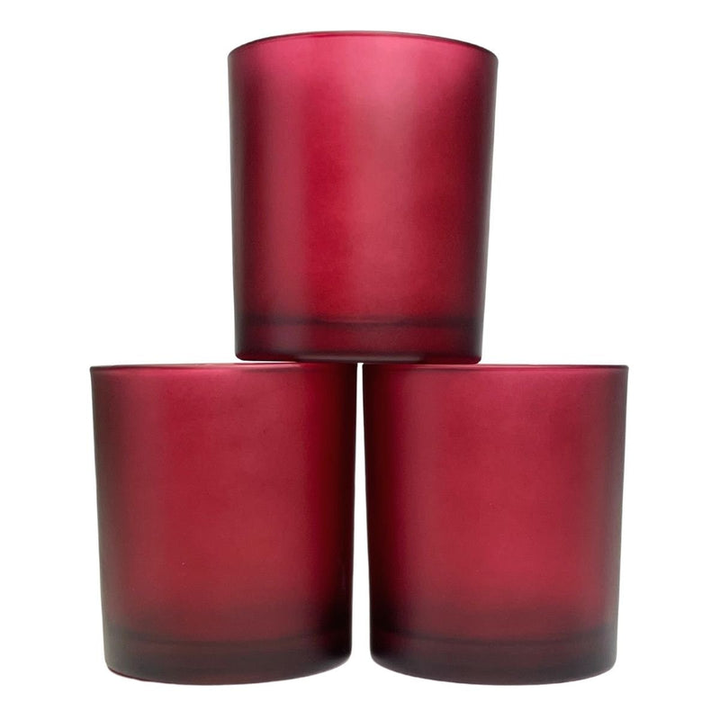 40 Pack Red Frosted Glass Votive Tealight Candle Holders