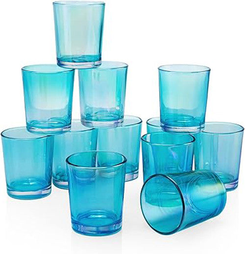 40 Pack Turquoise Glass Votive Tealight Candle Holders
