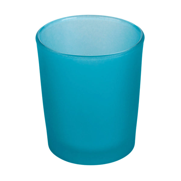 10 Pack Turquoise Frosted Glass Votive Tealight Candle Holders