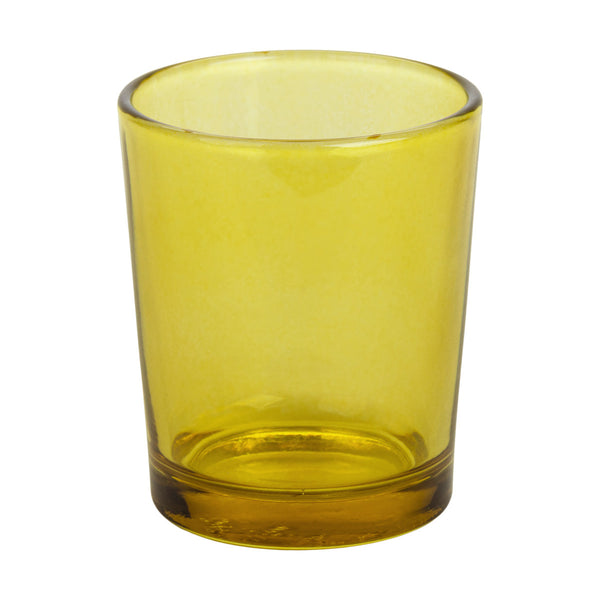 10 Pack Yellow Glass Votive Candle Holders