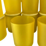 10 Pack Yellow Frosted Glass Votive Candle Holders
