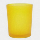 10 Pack Yellow Frosted Glass Votive Candle Holders