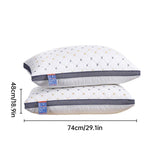 1/2PCS Hotel Style Polyester Fibre Pillow Washable High Rebound Support - 800g-2pcs