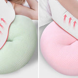 Adjustable Maternity Nursing Pillow Support Cushion for Pregnancy Sleep - Pink