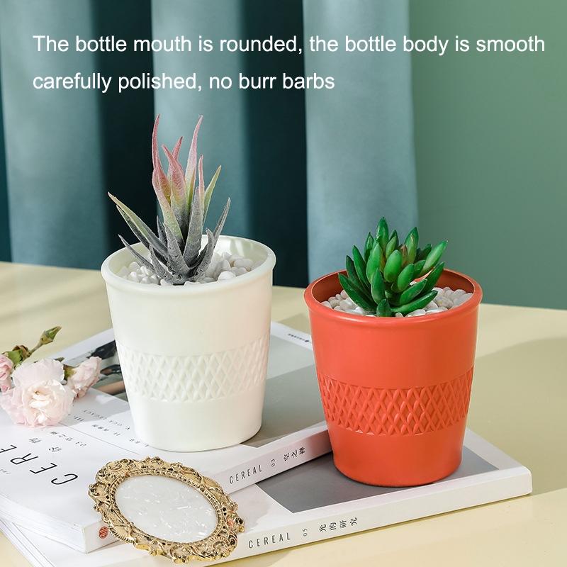 Versatile Hydroponic Flower Pot for Wet and Dry Arrangements - Milk White