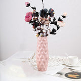 Creative Diamond-shaped Vase for Dry and Wet Flower Arrangements - Milk White