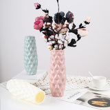 Creative Diamond-shaped Vase for Dry and Wet Flower Arrangements - Milk White
