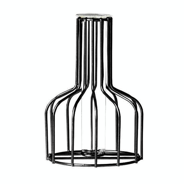 Black Wrought Iron Hydroponic Glass Flower Decoration - no Fake Flowers - Gold
