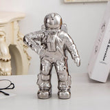 Spacewalker Ceramic Vase with Dried Flowers - Tabletop Decor Tool - White