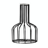 Black Wrought Iron Hydroponic Glass Flower Decoration - no Fake Flowers - Black