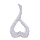 Creative Heart-shaped Ceramic Flower Vase for Home Office or Wedding Decor - Red