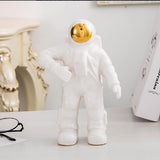 Salute Astronaut Ceramic Vase - Tabletop Decor with Dried Flowers - Silver
