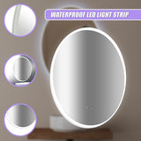 Oval Mirror LED Anti-Fog Illuminated Bathroom Living Room
