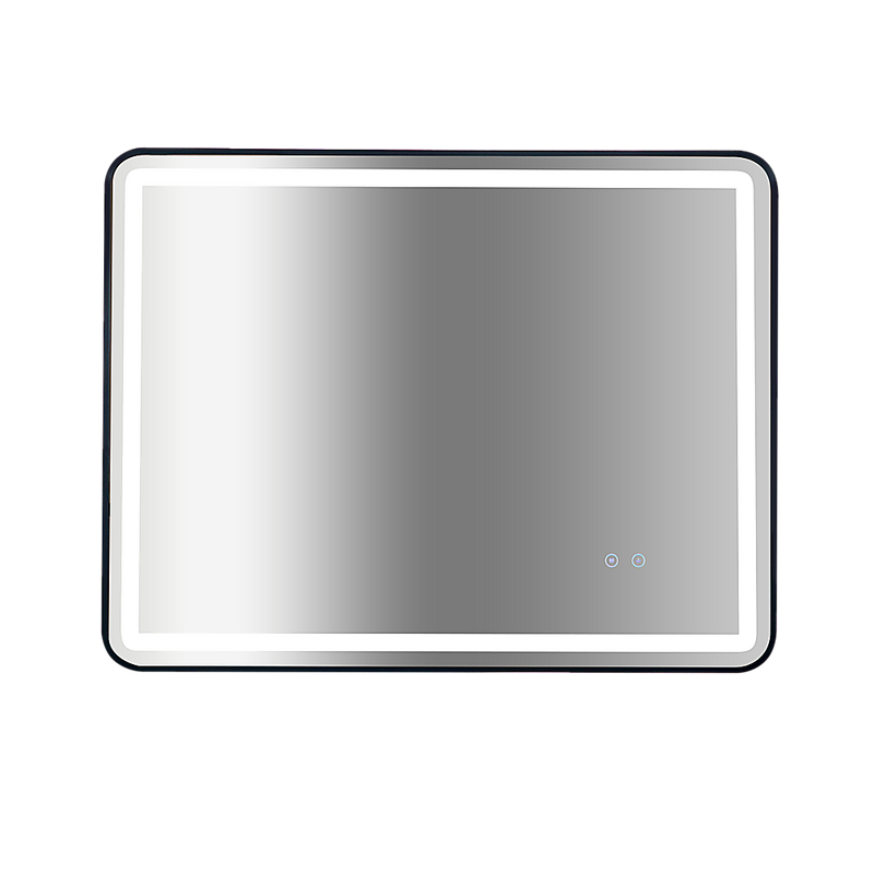 Rectangular Mirror LED Anti-Fog Illuminated Bathroom Living Room - 90x70cm
