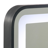 Rectangular Mirror LED Anti-Fog Illuminated Bathroom Living Room - 90x70cm