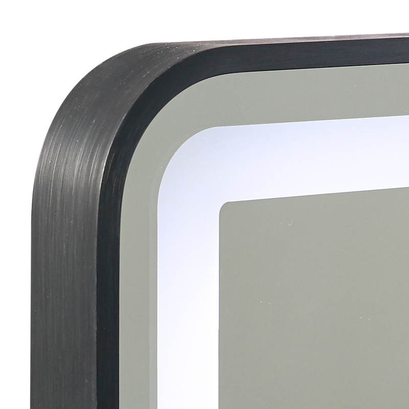 Rectangular Mirror LED Anti-Fog Illuminated Bathroom Living Room - 90x70cm