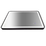 Rectangular Mirror LED Anti-Fog Illuminated Bathroom Living Room - 90x70cm