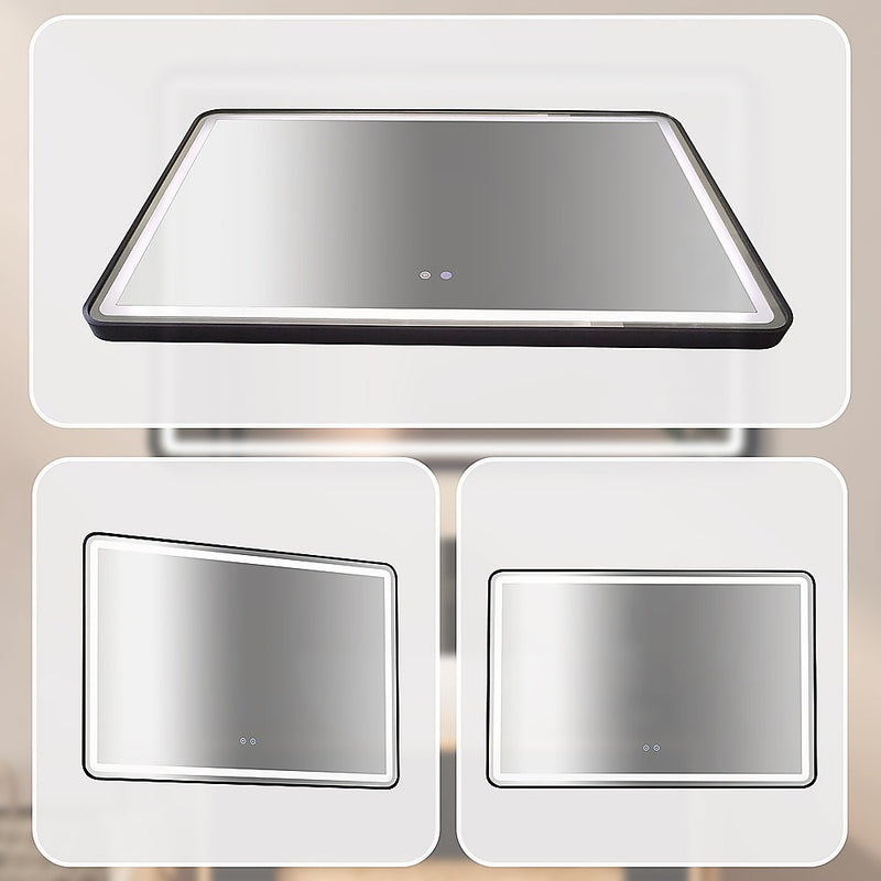 Rectangular Mirror LED Anti-Fog Illuminated Bathroom Living Room