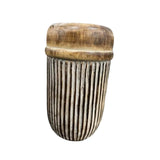 Handcrafted Natural Distressed Wooden Vase 30cm